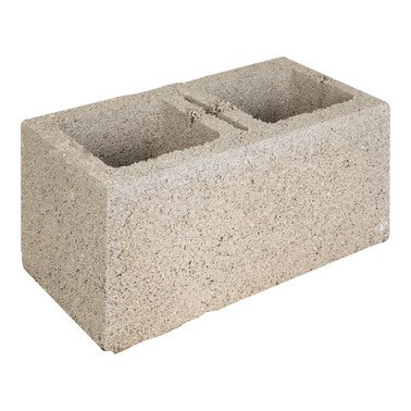 BLOQUE DE HORMIGÓN GRIS 39X19X19 CM