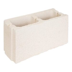 BLOQUE DE HORMIGÓN LISO BLANCO 39X19X15 CM